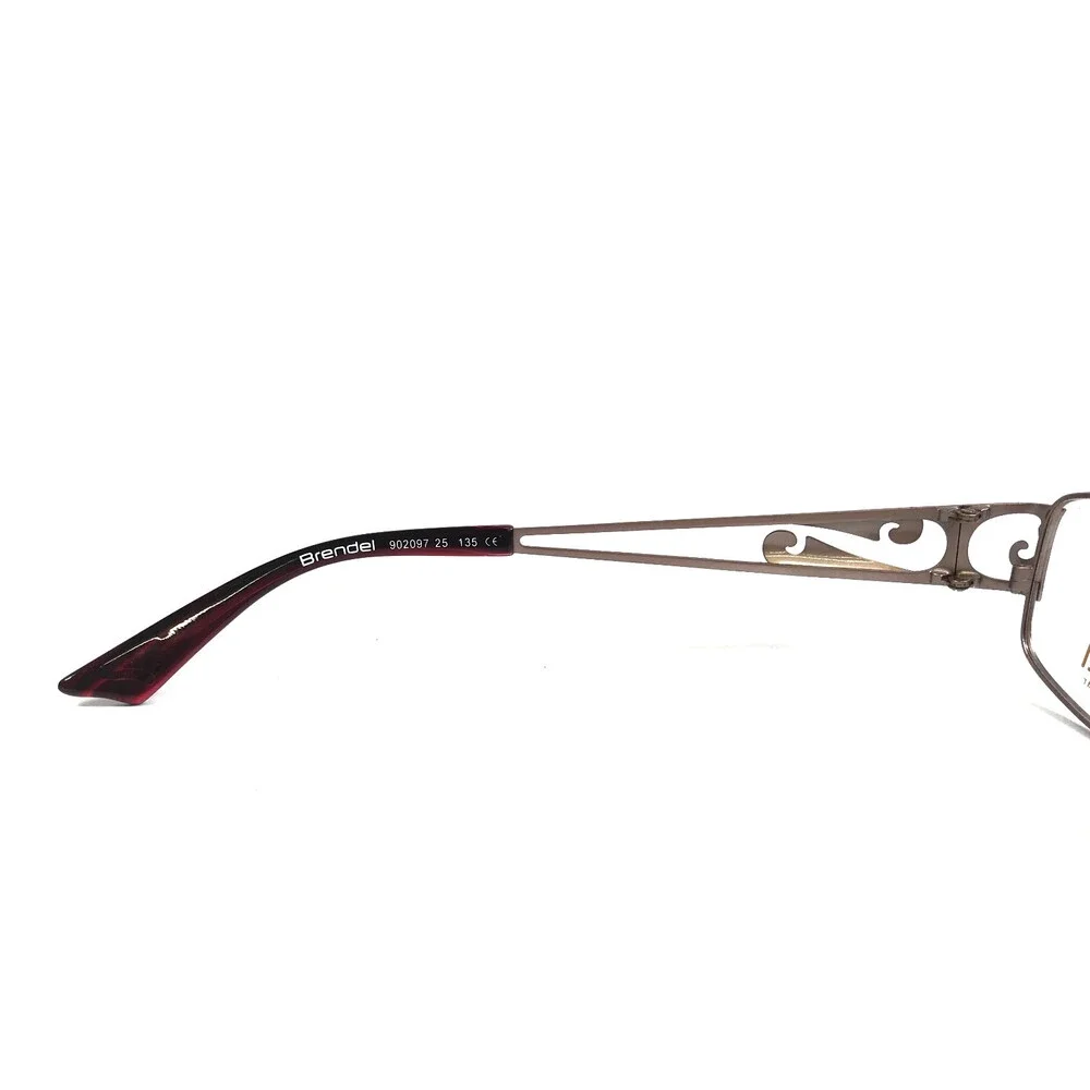 Brendel Eyeglasses Frames 902097 25 Pink Red Rectangle Wire Rim 52-17-135